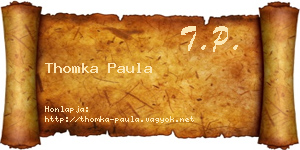 Thomka Paula névjegykártya